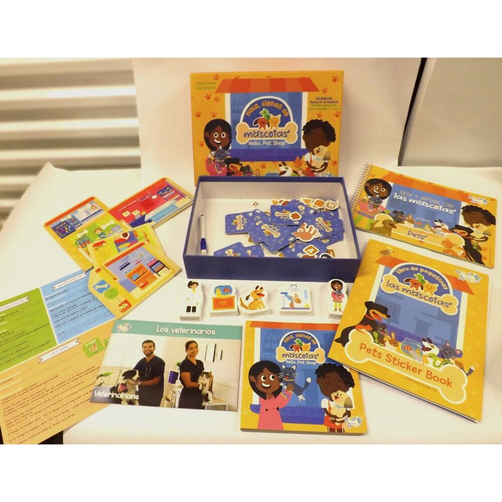 Hola Amigo Tienda De Mascotas Bilingual Spanish English Pet Shop Learning Kit 3+ - Picture 5 of 12